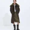 Trenchcoat i siden och nylon