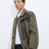 Trenchcoat i siden och nylon