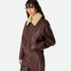 Vadderad läderblouson Vadderad läderblouson
