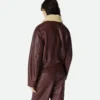 Vadderad läderblouson Vadderad läderblouson