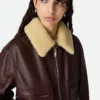 Vadderad läderblouson Vadderad läderblouson