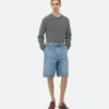 Vintage indigo-färgade cargoshorts i denim Vintage indigo-färgade cargoshorts i denim