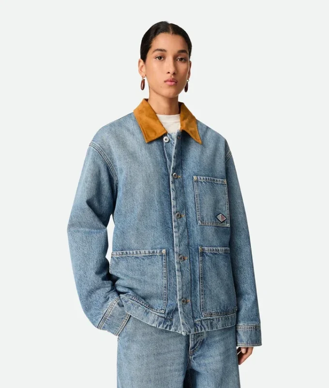 Vintage-jacka i indigofärgad denim Vintage-jacka i indigofärgad denim