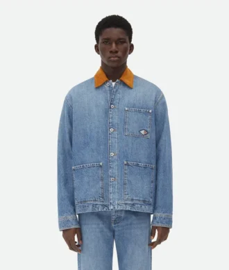 Vintage-jacka i indigofärgad denim