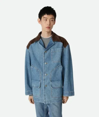 Vintage-jacka i indigofärgad denim
