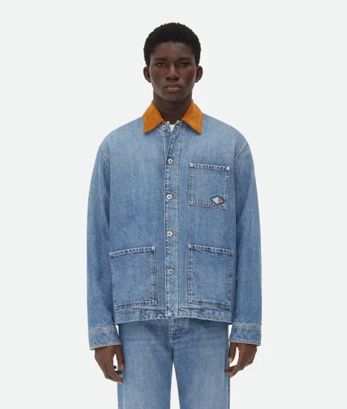 Vintage-jacka i indigofärgad denim Vintage-jacka i indigofärgad denim