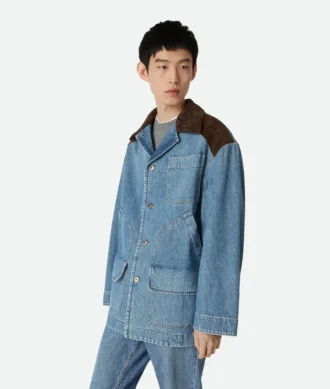Vintage-jacka i indigofärgad denim