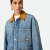 Vintage-jacka i indigofärgad denim Vintage-jacka i indigofärgad denim