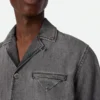 Vintage svart denimskjorta