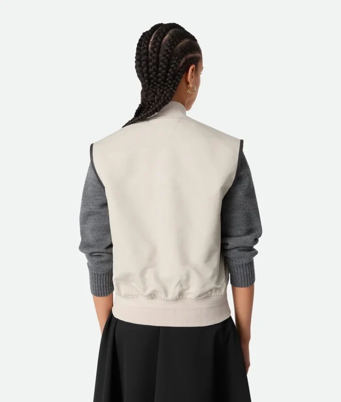 Väst i silke och bomullstwill Väst i silke och bomullstwill